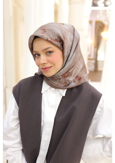 Silk Home Shiny Eşarp 75002-53 Koyu Vizon, Kahverengi