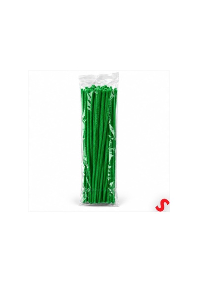 Şönil Çubuk 8 Mm Kalınlık 30 Cm Uzunluk, 100 Adet - Yeşil