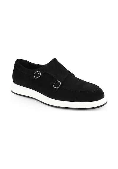 Lbr H1010 Hakiki Deri Monkstrap Loafer Erkek Süet Üst, Ortopedik Hafif Eva Taban, Casual Günlük Siyah Lbr H1010 Hakiki Deri Monkstrap Loafer Erkek Süet Üst, Ortopedik Hafif Eva Taban, Casual Günlük Siyah