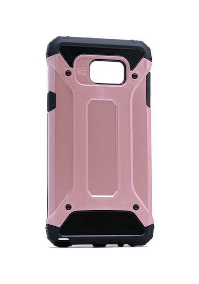 Kilifone - Samsung Galaxy S6 Edge Uyumlu - Kılıf Çift Katman Koruyucu Crash Military Tank Kılıf - Rose Gold Rose Gold