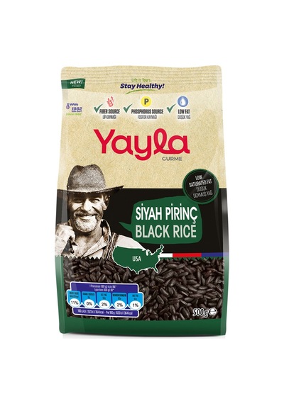Yayla Gurme Siyah Pirinç 500 G - 7 Adet Tarı