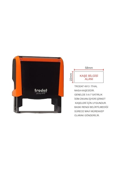 Trodat 4913 - Firma-şirket Kaşesi Siyah N11.12163