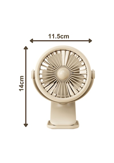3 Kademe Usb Şarjlı Mandallı 360 Taşınabilir Fan Vantilatör Soğutucu Ym88221