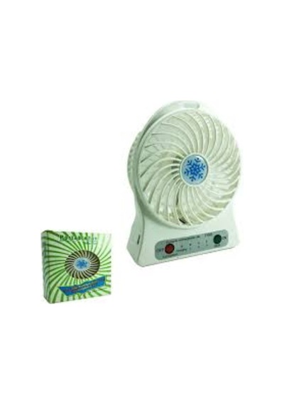 Şarjlı Mini Vantilatör Masa Üstü 3 Kademeli Usb Mini Fan Beyaz Çok Renkli