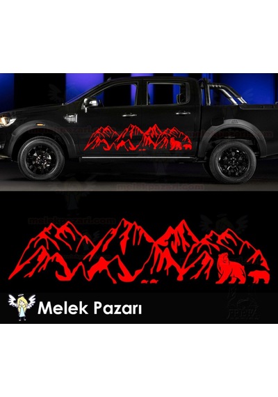Ayılar Ve Dağ Kamp, Karavan, Off Road Sticker