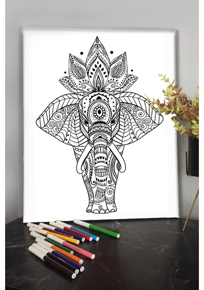 40x30cm Çocuklar Için Guaj,akrilik,keçeli,sulu Boya Ile Boyanabilir Tuval Kalem Hediyesi Yoktur. 69