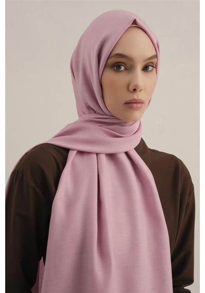 Armine Logo Drop Pamuk İpek Şal 37 Pembe
