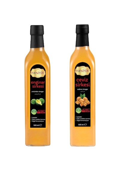Hanzade Bitkisel Enginar + Ceviz Sirkesi 500 ML 2'li Set