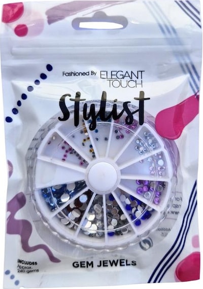 Elegant Touch Stylist Nail Art Taş Seti 12 Farklı Renk 240 Adet