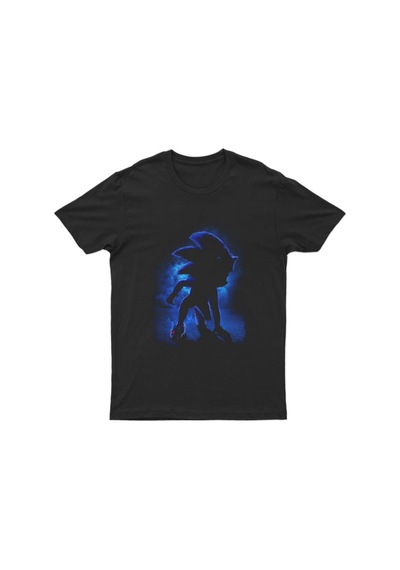 Adrift Sonic The Hedgehog Unisex Tişört T-shirt Siyah