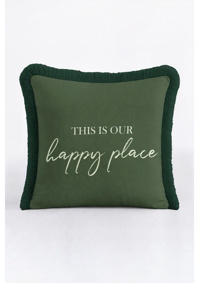 This Is Our Happy Place Yazılı Dekoratif Saçaklı Yastık Kılıfı-haki Krem Gri Püsküllü Kırlent Kılıfı Derin Lagün Halo This Is Our Happy Place Yazılı Dekoratif Saçaklı Yastık Kılıfı-haki Krem Gri Püsküllü Kırlent Kılıfı Derin Lagün Halo