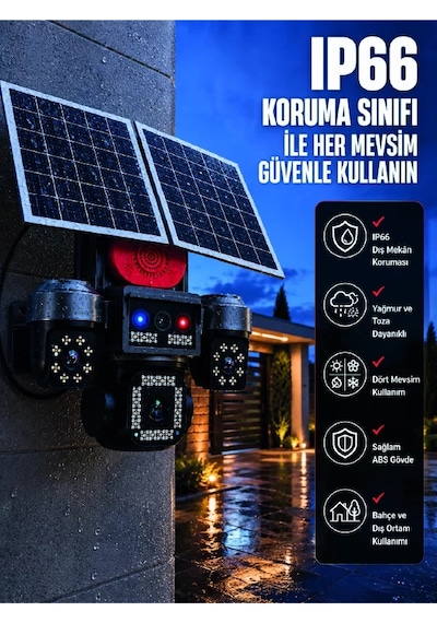Uzaktan Canlı İzleme Destekli 4 Kameralı Akıllı Güvenlik Kamera Sistemi 92977649