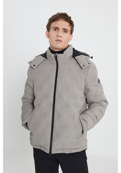 AC&Co / Altınyıldız Classics Erkek Vızon Standart Fit Normal Kesim Kapüşonlu Desenli Mont Vızon