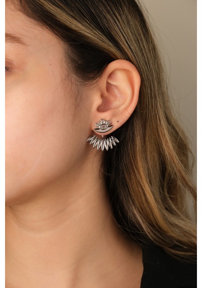 Çildan Womens Silver Özel Tasarım Küpe