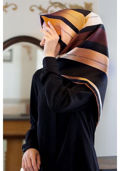 Vissona Twill İpek Eşarp - 16463 - 0001-0014 - Kadın