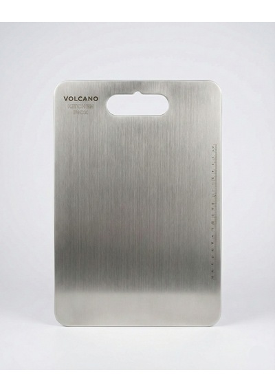 Volcano Paslanmaz Çelik Kesme Tablası 35x26 Cm Aısı 304 1.5 Mm Ölçü Cetvelli Gri