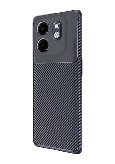 İnfinix Smart 9 Kılıf Auto Focus Karbon Kapak - Lacivert