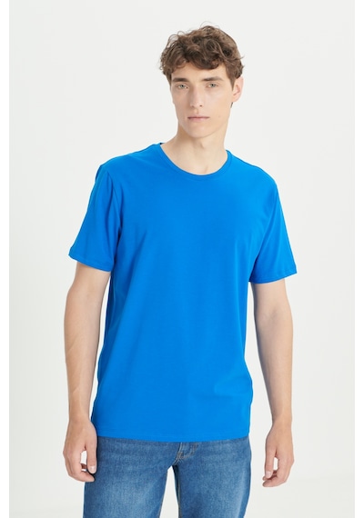 AC&Co / Altınyıldız Classics Erkek Saks 360 Derece Her Yöne Esneyen Slim Fit Bisiklet Yaka Tişört Saks Saks Mavisi AC&Co / Altınyıldız Classics Erkek Saks 360 Derece Her Yöne Esneyen Slim Fit Bisiklet Yaka Tişört Saks Saks Mavisi