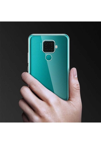 Huawei Mate 30 Lite Kılıf Lüx Esnek Şeffaf Silikon Kılıf