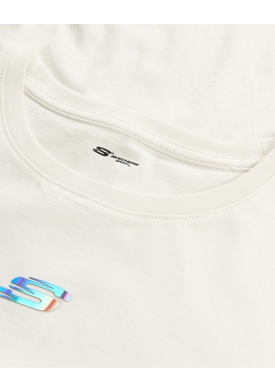 Skechers W Short Sleeve Graphic T-shirt Kadın Beyaz Tshirt S2620155-3855