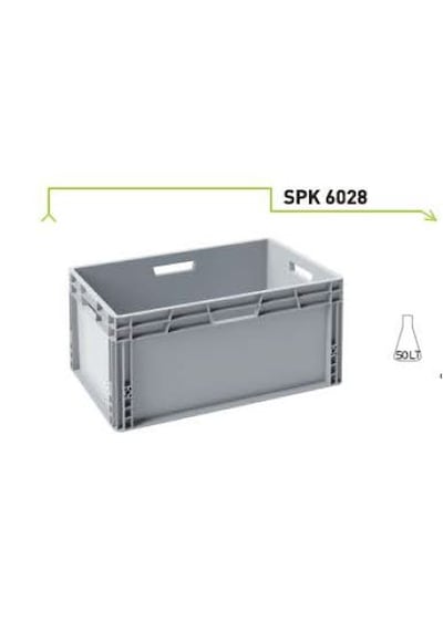 Sembol Plastik Spk 6028 Plastik Kapalı Sanayi Tipi Kasa Gri