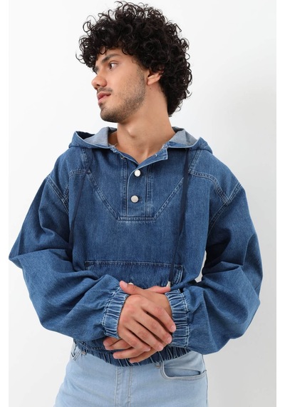 Keepout Erkek Jean Sweatshirt Koyu Mavi 001