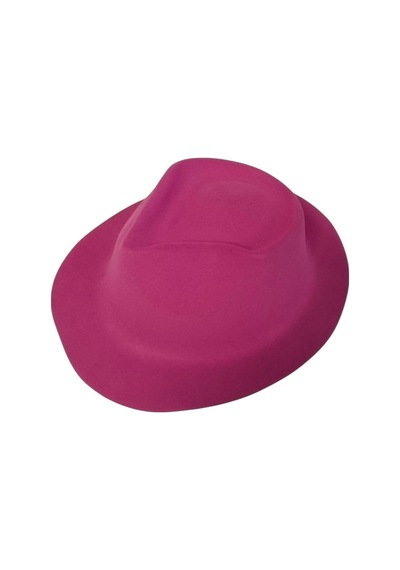 Pembe Lazer Kesim Kadife Fötr Şapka Parti Şapkası