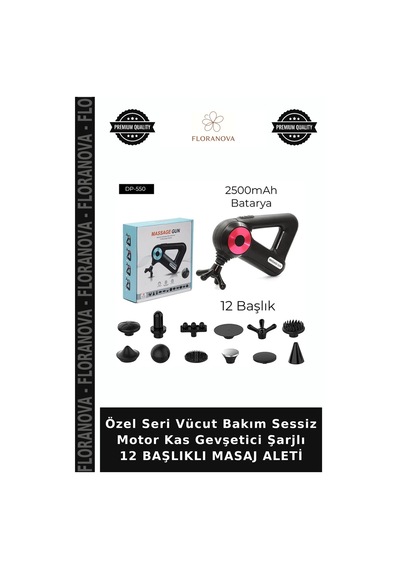 Özel Seri Vücut Bakım Sessiz Motor Kas Gevşetici Şarjlı 12 Başlıklı Masaj Aleti Çok Renkli