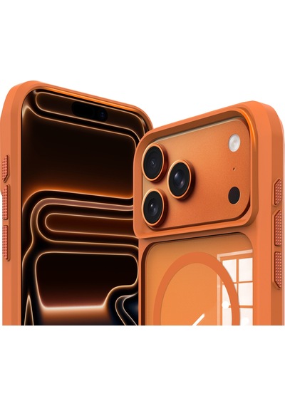 Buff Apple iPhone Uyumlu  17 Pro Max Magsafe Octa Shield Kılıf Orange Turuncu