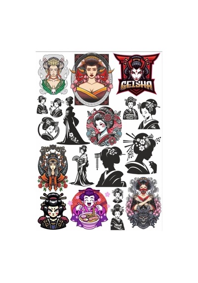 Geisha Sticker Set
