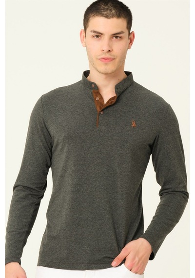 V4009 Dewberry Erkek Sweatshırt-antrasit Antrasit