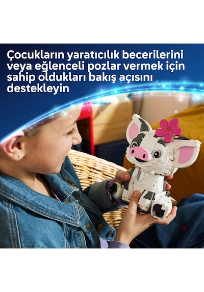 LEGO® | Disney Moana Pua 43292 - 9 Yaş ve Üzeri Çocuklar için Dal ve Çiçek Aksesuarları İçeren Oyuncak Yapım Seti (885 Parça)