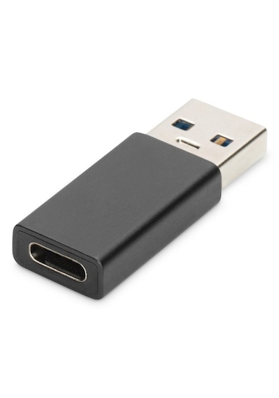 Digitus Usb Erkek To Type-c Dişi Çevirici Black, Type-c