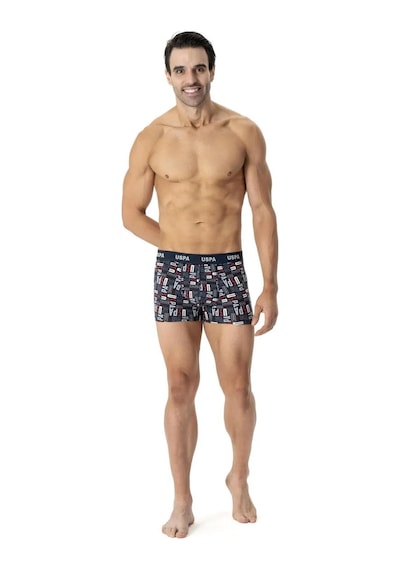 U.S. Polo Assn. U.s Polo Assn. 80509 Erkek Pamuklu 3'lü Boxer-bordo&grimelanj&baskılı Bordo