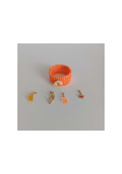 Charm Detaylı Spiral Bileklik Turuncu - 647535416 Turuncu - 647535416 Turuncu