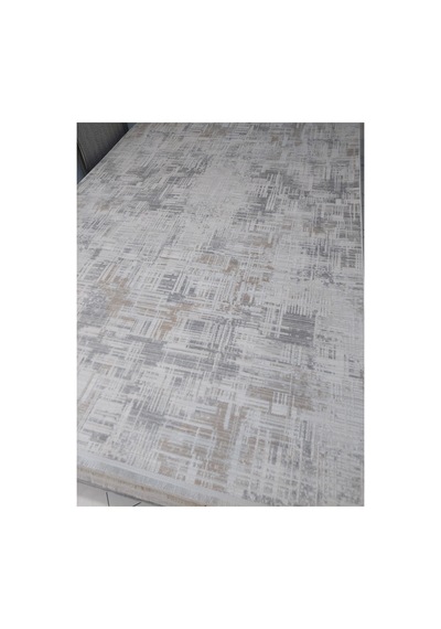 Forza Akrilik İplik Dokuma 200x290 6m2 Halı Beyaz - Gri