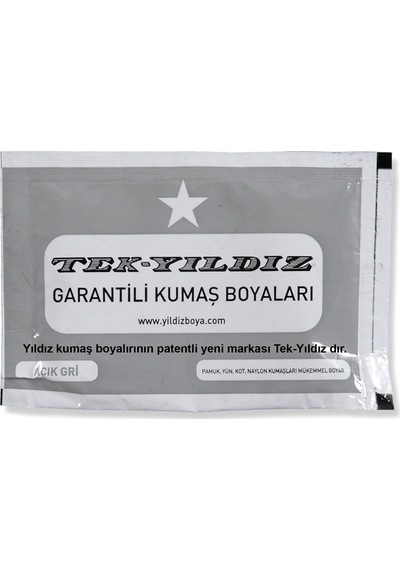 Yıldız Kumaş Boyası Açık Gri 12 Adet