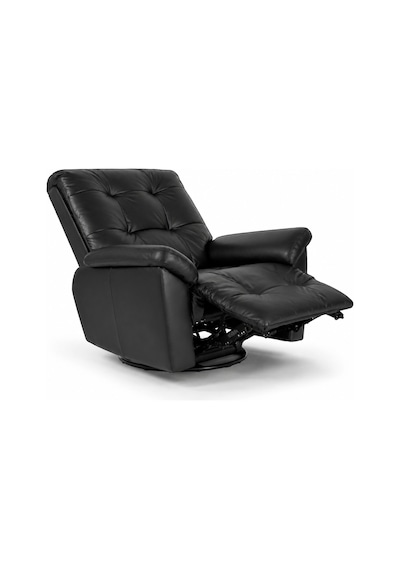 Smarto Relax Basel Elektrikli Masajlı Döner Sallanan Tv Koltuğu Kontrol Panelli Ergonomik Gerçek Deri Baba Koltuğu Siyah