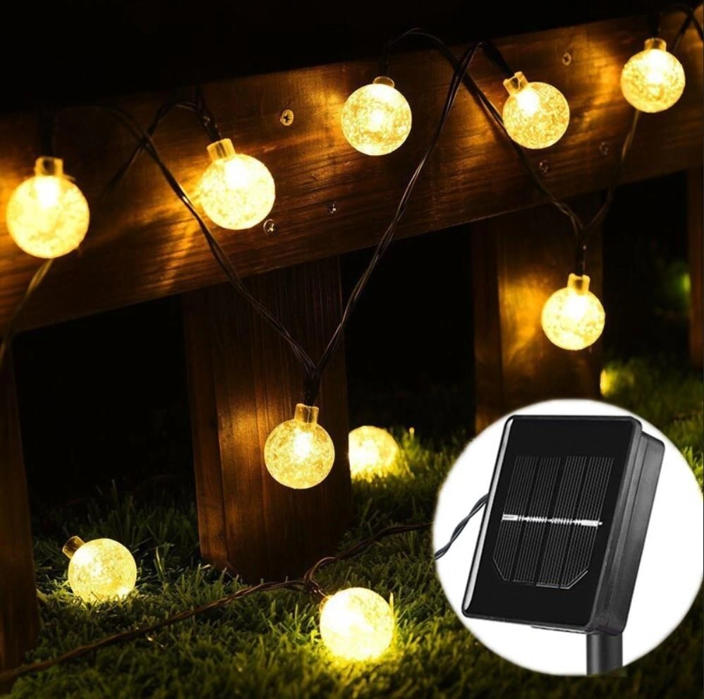 Sge Teknoloji Güneş Enerjili 7 Metre 50 Led Sarı Bahçe Yılbaşı Parti Balkon Süsü Aydınlatma Lambası