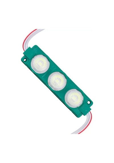 12 Volt 3 Watt Yeşil Led Modül - 74x20 Mm - 3030 Çip .