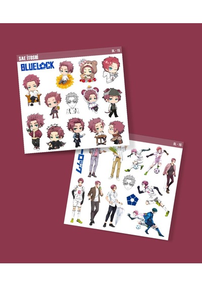 Sae İtoshi-bluelock-parlak Kağıt -2li Sticker Set-telefon Süsleme Blue Lock Etiket
