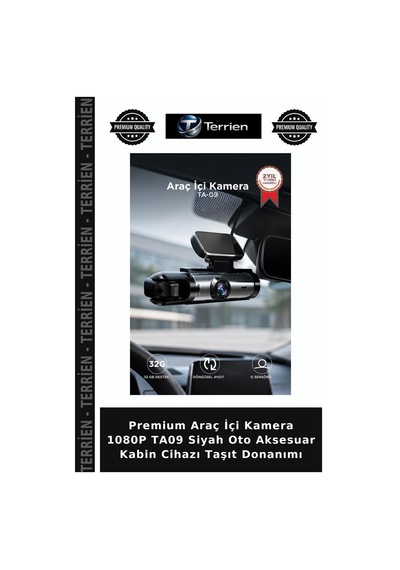 Premium Araç İçi Kamera 1080p Ta09 Siyah Oto Aksesuar Kabin Cihazı Taşıt Donanımı