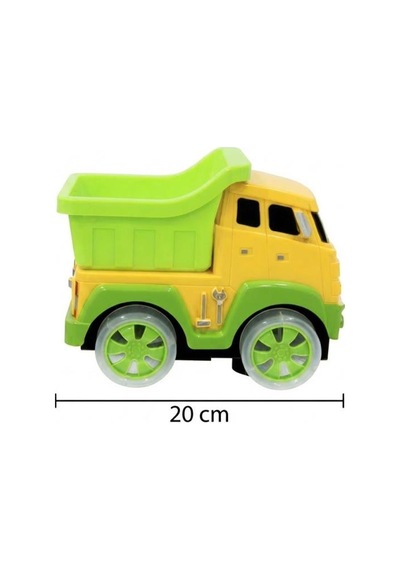 TıfılToys Süper Çarp Dön Kamyon 30 Cm Tekerlekleri Işıklı Ve Sesli Eğitici İnşaat Oyuncağı