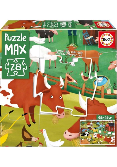 Educa Puzzle Maxi Çiftlik Hayvanları 28 Parça Çocuk Puzzle - 68 X 48 Cm - 3+ Yaş