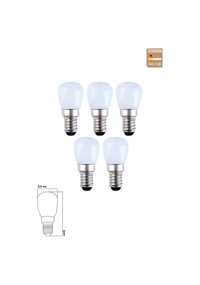 Opal Cam 2 W 3000k E14 Led Ampul 5'li Erd-290
