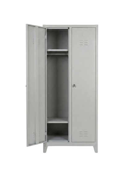 2 Kapaklı Ekonomik Soyunma Dolabı 67x37x180 Gri