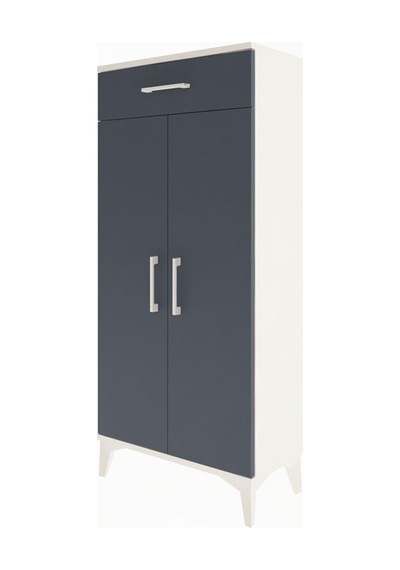 Arges Dolap 2 Raflı Tek Çekmeceli 2 Kapaklı 60x30x134 Aytaşı-antrasit Aytası