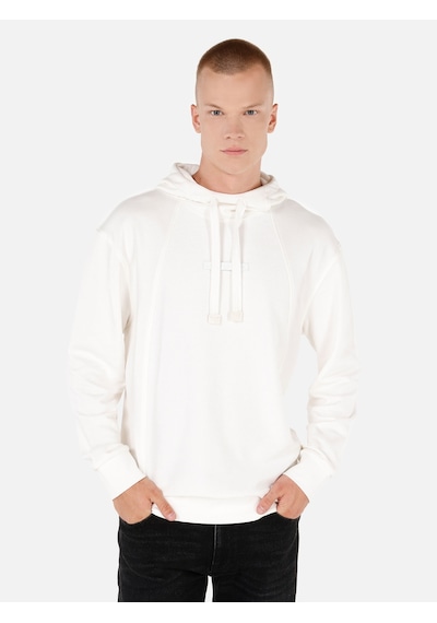 Colin's Colins Normal Kesim Kapüşonlu Beyaz Erkek Sweatshirt Cl1070977 Beyaz