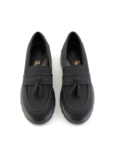 Bambi Siyah Kadın Loafer Ayakkabı K01536105137 Siyah
