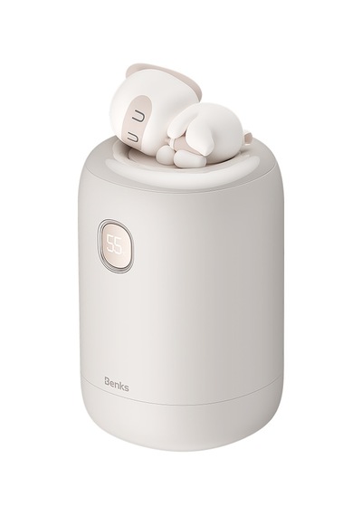 Benks NS03 Dijital Ekran El Isıtıcı Özellikli Aroma Kokulu Powerbank 15W 10000mAh BENKS-TA84714 Beyaz